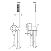 Zen Ss316L Nero Shower On Bracket - Brushed Bronze